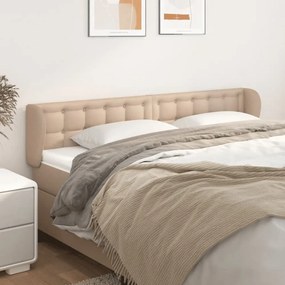 vidaXL Tăblie pat cu aripioare cappuccino 163x23x78/88cm piele eco