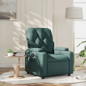 vidaXL Fotoliu rabatabil, verde închis, material textil