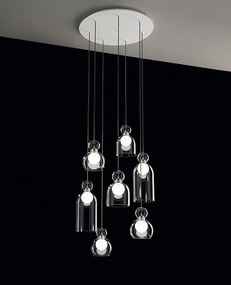 Lustra cu 5 pendule LED design Art Deco MEMORIA
