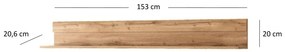 Poliță 150 cm Chase (Stejar wotan). 1052828