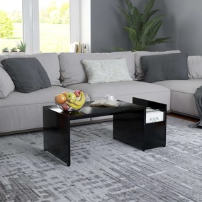 vidaXL Măsuță de cafea, negru, 90x45x35 cm, lemn prelucrat