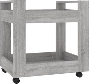 vidaXL Cărucior de birou, gri sonoma, 60x45x60 cm, lemn prelucrat