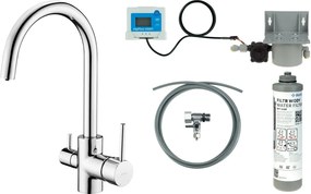 Baterie pentru bucătărie, cu kit de filtrare a apei BCHF064M