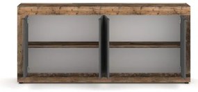 Comodă RUNEA, maro închis/antracit