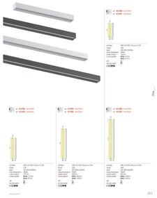 Redo 01-2765 - Aplica de perete PLOT LED, 31 W, 230 V, 90 cm, neagră