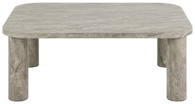Măsuță de cafea gri deschis cu aspect de marmură 75x100 cm Solano – Actona