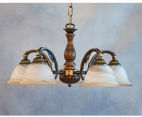 Lustra rustica suspendata cu 5 brate design italian 5921