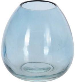 Vază din sticlă Adda, albastru deschis, 11 x10,5 cm