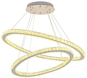 Lustră LED dimabilă pe cablu LED/160W/230V 3000-6500K argintiu + telecomandă