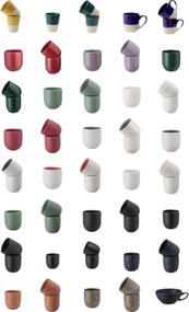 Set 3 Pahare Cafea NOVUM, Alb Mat (1 pahar 250ml, 1 pahar 150ml, 1 pahar 75ml)