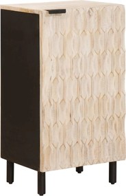 vidaXL Bufet Finisaj Alb Spălat 40 x 33 x 75 cm Lemn de mango solid