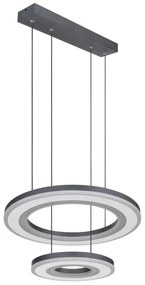 Lustra LED suspendata cu telecomanda design modern Blasius negru, alb