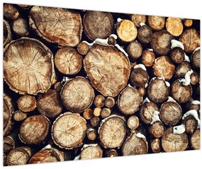Tablou - Lemn în zăpadă (90x60 cm)
