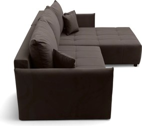 Colțar Alyssia extensibil dreapta - maro catifea Matt Velvet 29