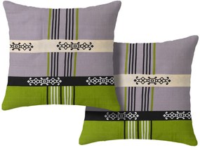 Set 2 bucati fete de perna decorative DANIELA 45x45 cm, verde