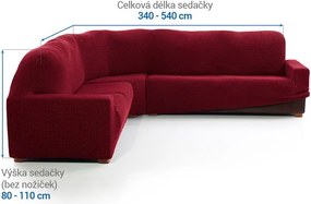 Nueva Textura Huse care se întind foarte bine NIAGARA bordo colţar (l. 340 - 540 cm)