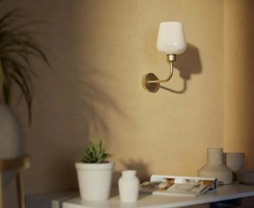 Aplica de perete design italian din alama si sticla Talis