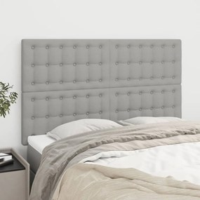 vidaXL Tăblii de pat, 4 buc, gri deschis, 72x5x78/88 cm, textil