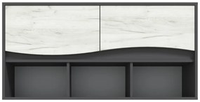 Set de living „Geneva” cu 2 dulapuri GRI STEJAR CRAFT ALB