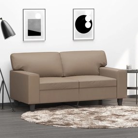 Canapea cu 2 locuri, cappuccino, 120 cm, piele ecologica Cappuccino, 154 x 77 x 80 cm