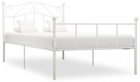 Cadru de pat, alb, 90 x 200 cm, metal