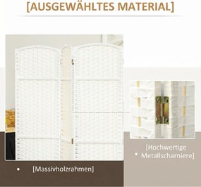 HOMCOM Paravan Decorativ pliabil cu 6 panouri, 240x170 cm, Negru | Aosom Romania