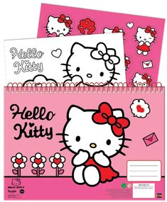 Hello Kitty Sweetheart Caiet de schițe spirală A/4 cu 40 de foi și autocolante