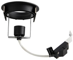 Set de 6 spoturi încastrate moderne negre, înclinabile AR70 - Cisco