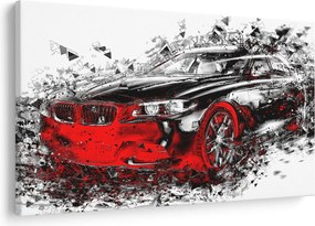 Tablou - Mașina pictată în acțiune (90x60 cm)