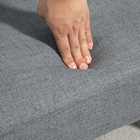 HOMCOM Canapea convertibilă 3 locuri design clic clac spătar reglabil și brațe reglabile material efect de lin gri | Aosom Romania