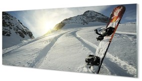 Tablouri acrilice Consiliul de zăpadă în munți