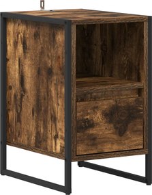 vidaXL Noptieră Stejar fumuriu 39,5 x 30 x 50 cm Lemn compozit