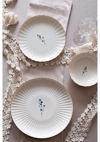 Set veselă 27 piese, porțelan, alb/auriu