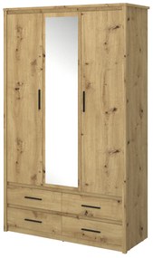 Dulap de haine Andra 3D4S (Stejar artisan). 1052751