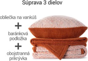 decoDoma Set cu blăniţă POLKA caramel 3 buc