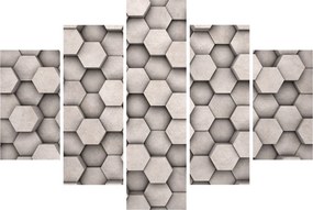 Tablou - Hexagoane design beton (150x105 cm)