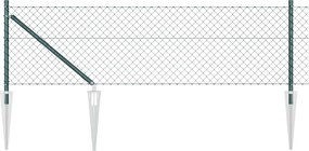vidaXL Stâlp de gard. Verde 10 x 0,4 m (plasă de 60 x 60 mm)