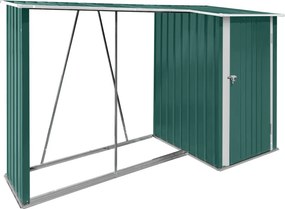 şopron din lemn cu şopron, 270x104x159 cm, verde închis, ARPOL TYP 2