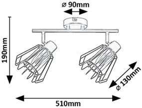 Plafoniera stil industrial Emerencia 2L