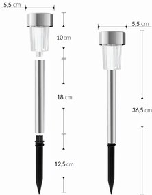 Deuba Set de 8 becuri solare LED - colorate