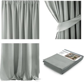 Draperie AmeliaHome Pleat, 140 x 270 cm, gri