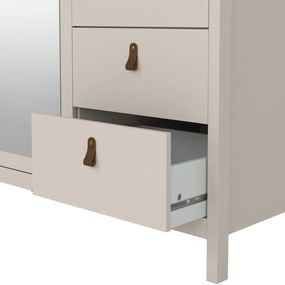 Șifonier grej cu oglindă 150x199x58 cm Madrid – Tvilum