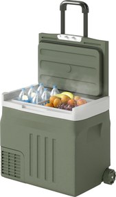 Outsunny Ladă frigorifică electrică portabilă 40 L frigider portabil pentru mașină moduri ECO/MAX mâner telescopic 61x39x49,5cm gri | Aosom Romania