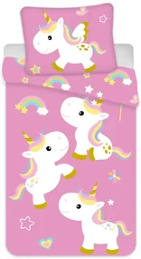 Unicorn Fun lenjerie de pat copii 100×135 cm, 40×60 cm