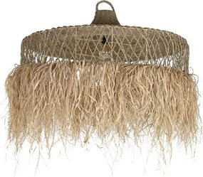 Lustră plafonieră din fibre naturale, 125×125×54 cm, „Palma"