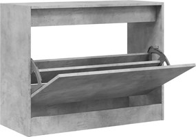 vidaXL Pantofar, gri beton, 80x34x63 cm, lemn prelucrat