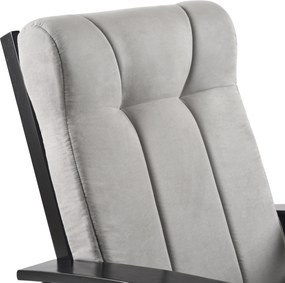 Scaun balansoar cu suport pentru picioare, gri/negru, KAIROS