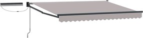 vidaXL Cort electric retractabil Gri deschis 3 x 2,5 m
