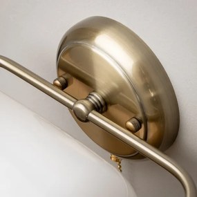 Brilagi - Aplica de perete BANK OFFICE 1xE27/60W/230V, alamă/albă