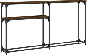 vidaXL Măsuță consolă, stejar fumuriu, 145x22,5x75 cm, lemn prelucrat